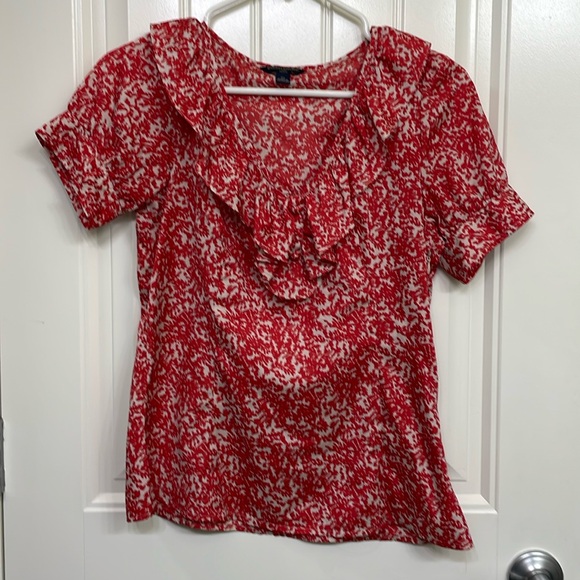 Banana Republic Tops - Banana Republic Red and White Blouse